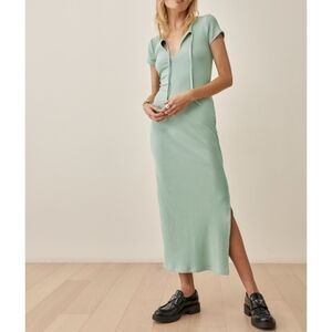 Reformation Green Maxi Sheath Dress Large